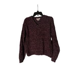 Kathy Ireland Purple Multicolor Women's Size Large Y2K Sweater